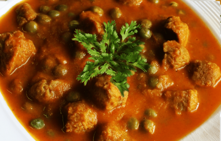 Savor the Simplicity – Soya Bean Nuggets & Matar Curry